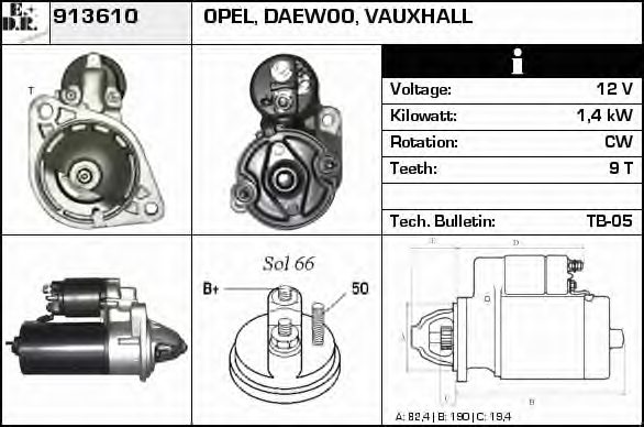 EDR 913610 Starter
